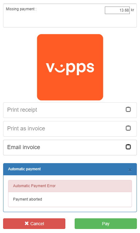 Payment Aborted