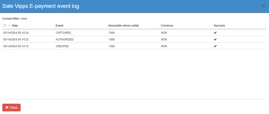 Payment Log