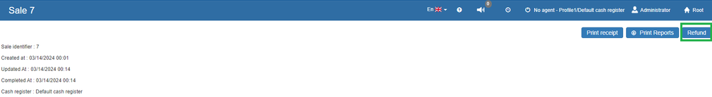 Refund Button